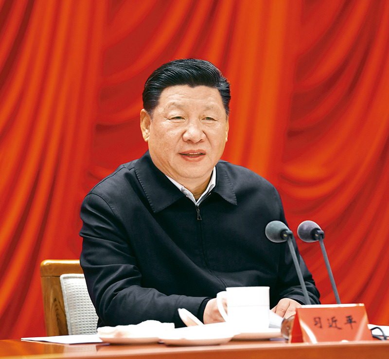 　　2019年1月21日，省部級(jí)主要領(lǐng)導(dǎo)干部堅(jiān)持底線思維著力防范化解重大風(fēng)險(xiǎn)專題研討班在中央黨校開(kāi)班。中共中央總書記、國(guó)家主席、中央軍委主席習(xí)近平在開(kāi)班式上發(fā)表重要講話。 新華社記者 饒愛(ài)民/攝